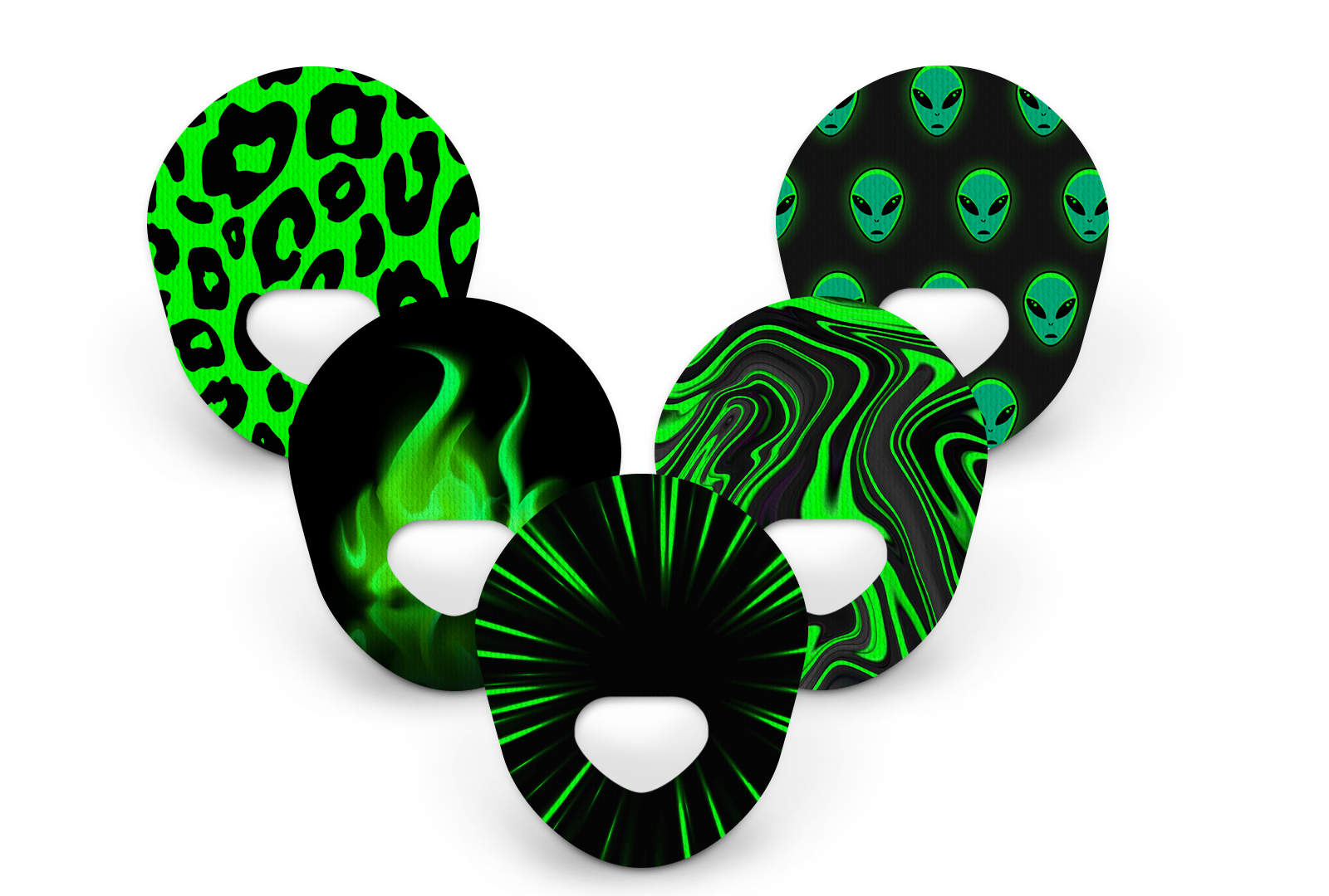 Neon Nightscape Patch Pack for Guardian Enlite - 5 Pack diabetes supplies and insulin pumps