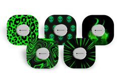 Neon Nightscape Patch Pack for Dexcom G7 - 5 Pack diabetes supplies and insulin pumps