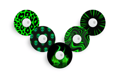 Neon Nightscape Patch Pack for Libre 3 - 5 - Pack diabetes supplies and insulin pumps