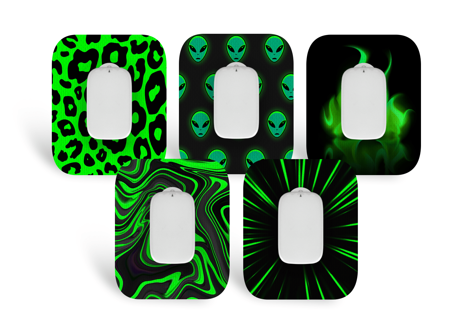 Neon Nightscape Patch Pack for Medtrum CGM - 5 - Pack diabetes supplies and insulin pumps