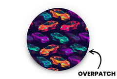 Neon Racer Patch - Overpatches for Single diabetes supplies and insulin pumps