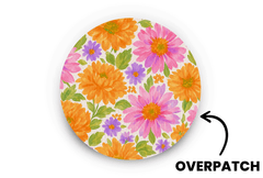 Nostalgic Flowers Patch for Overpatch diabetes supplies and insulin pumps