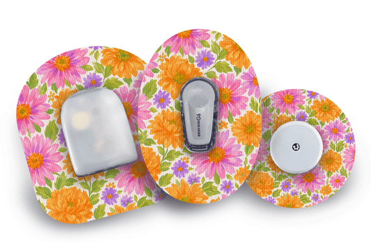 Nostalgic Flowers Patch for Freestyle Libre 2 diabetes supplies and insulin pumps