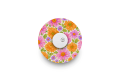 Nostalgic Flowers Patch for Freestyle Libre 3 diabetes supplies and insulin pumps