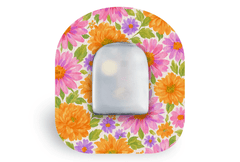 Nostalgic Flowers Patch for Omnipod diabetes supplies and insulin pumps