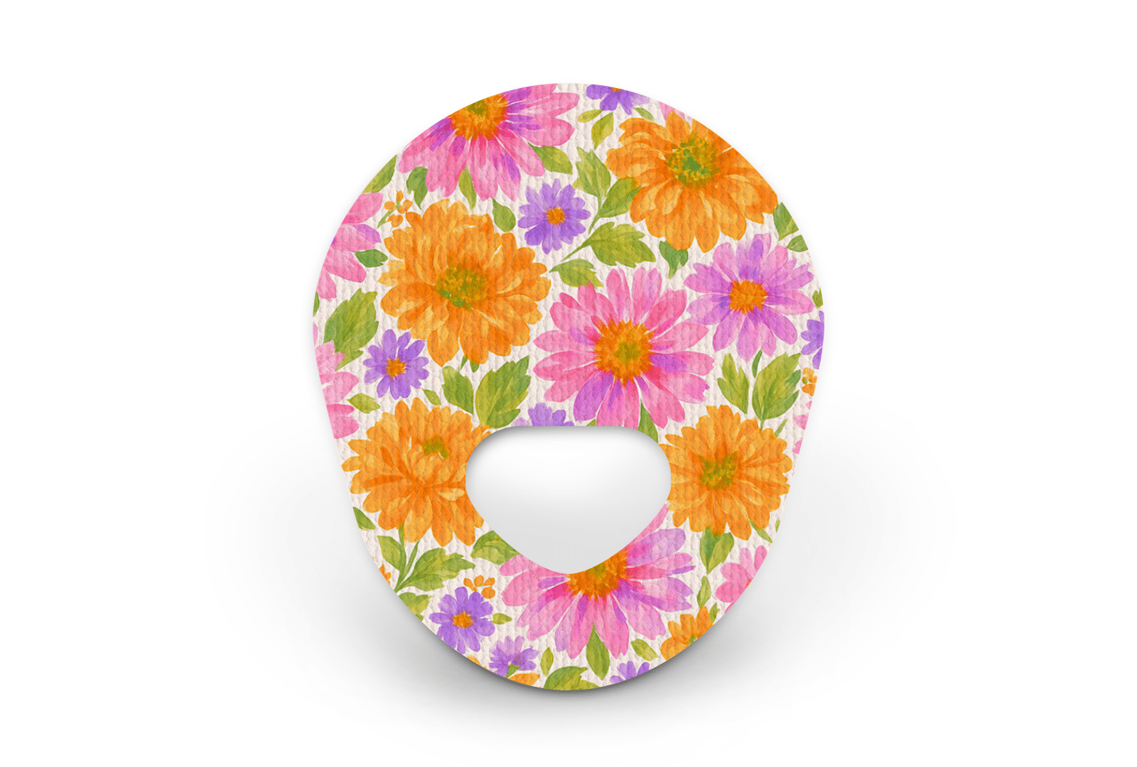 Nostalgic Flowers Patch - Guardian Enlite for Single diabetes supplies and insulin pumps