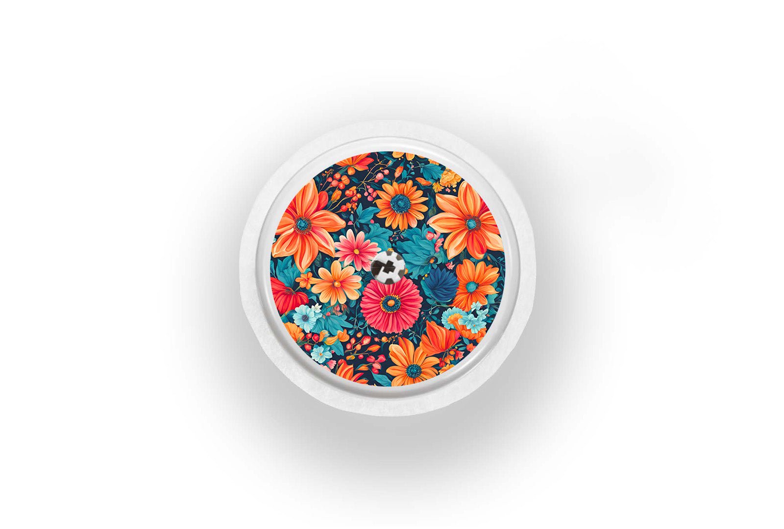 Orange Bloom Sticker for Novopen 4, 5, 6, or Echo diabetes supplies and insulin pumps