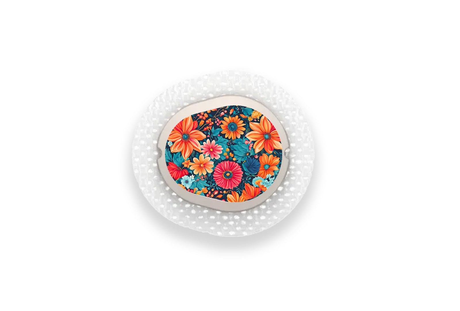 Orange Bloom Sticker for Novopen 4, 5, 6, or Echo diabetes supplies and insulin pumps