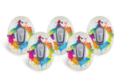 Paint Splash Patch Pack for Dexcom G6 - 5 Pack diabetes supplies and insulin pumps