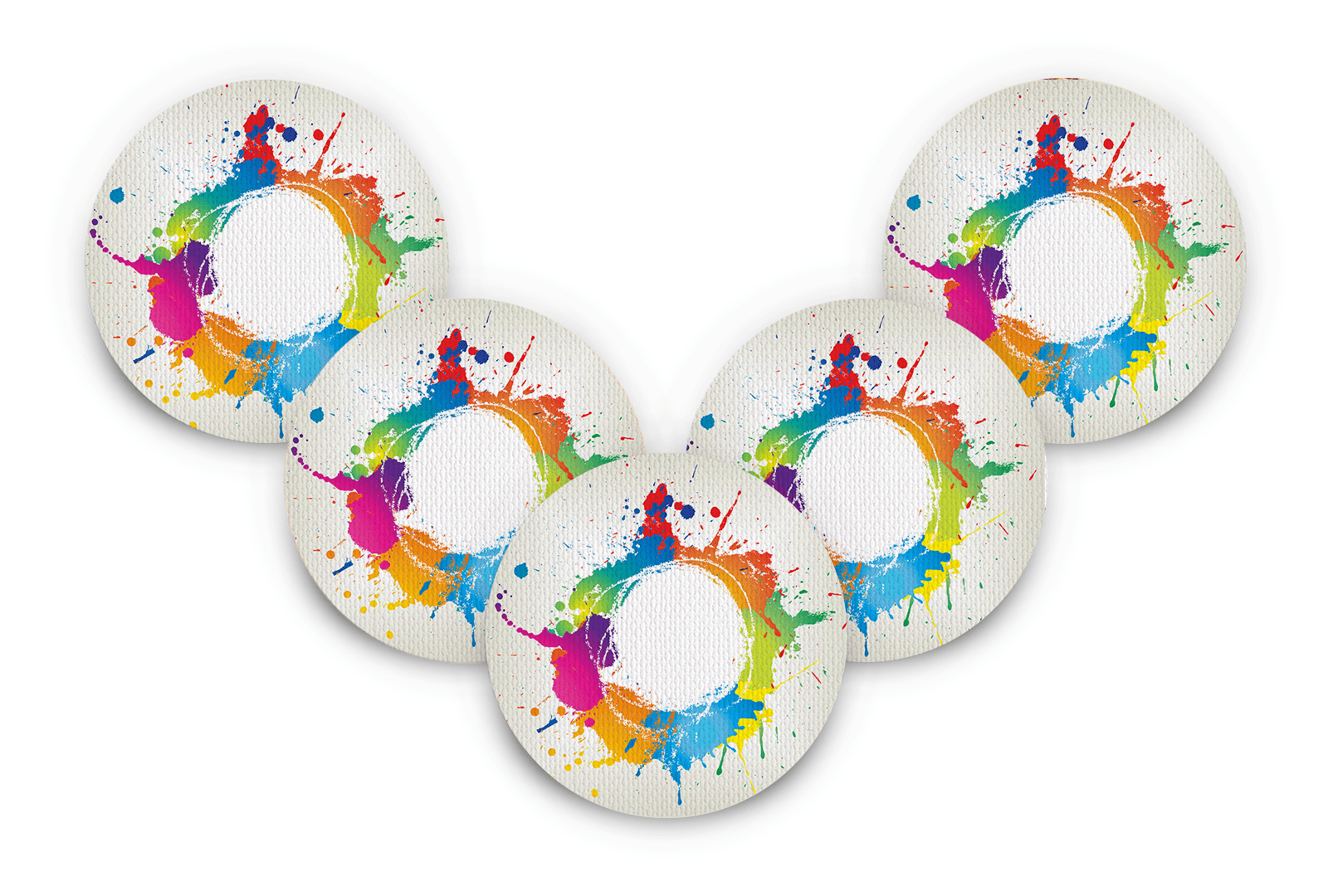 Paint Splash Patch Pack for Generic Overpatch - 5 Pack diabetes supplies and insulin pumps