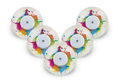 Paint Splash Patch Pack for Libre 3 - 5 - Pack diabetes supplies and insulin pumps