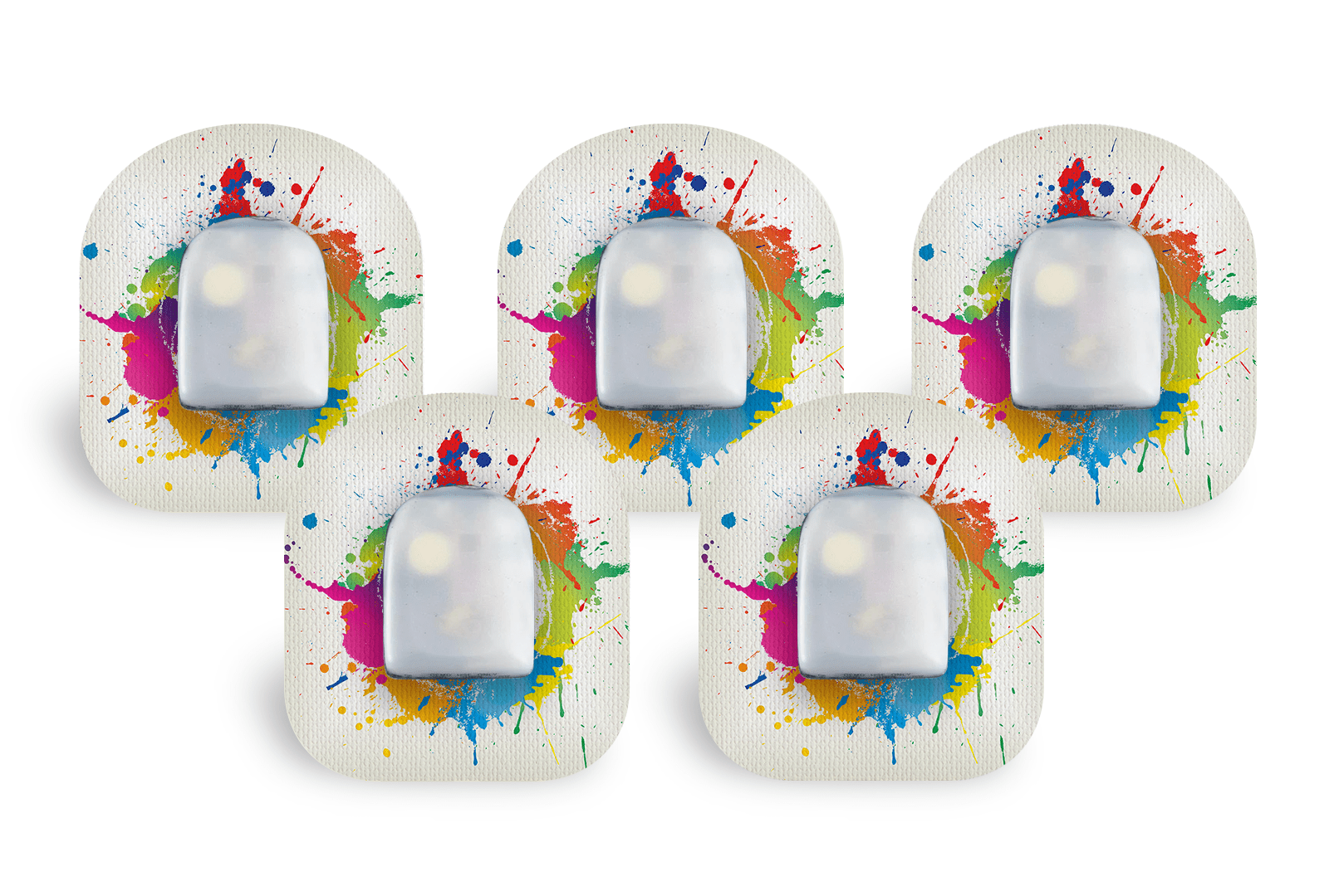 Paint Splash Patch Pack for Omnipod - 5 Pack diabetes supplies and insulin pumps