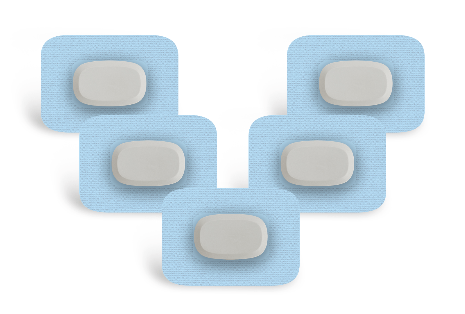 Pastel Blue Patch Pack for GlucoRX Aidex diabetes supplies and insulin pumps