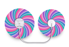 Pastel Swirl Patch for Tru - Steel diabetes supplies and insulin pumps