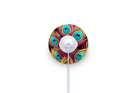 Peacock Feathers Patch - mylife Orbit for Single diabetes supplies and insulin pumps