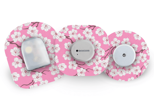 Pink Blossom Patch for Freestyle Libre 2 diabetes supplies and insulin pumps