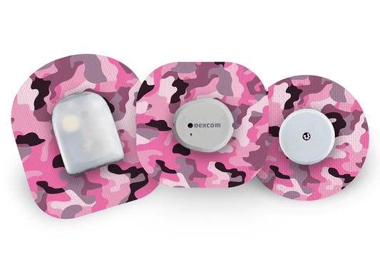 Pink Camo Patch for Freestyle Libre 2 diabetes supplies and insulin pumps