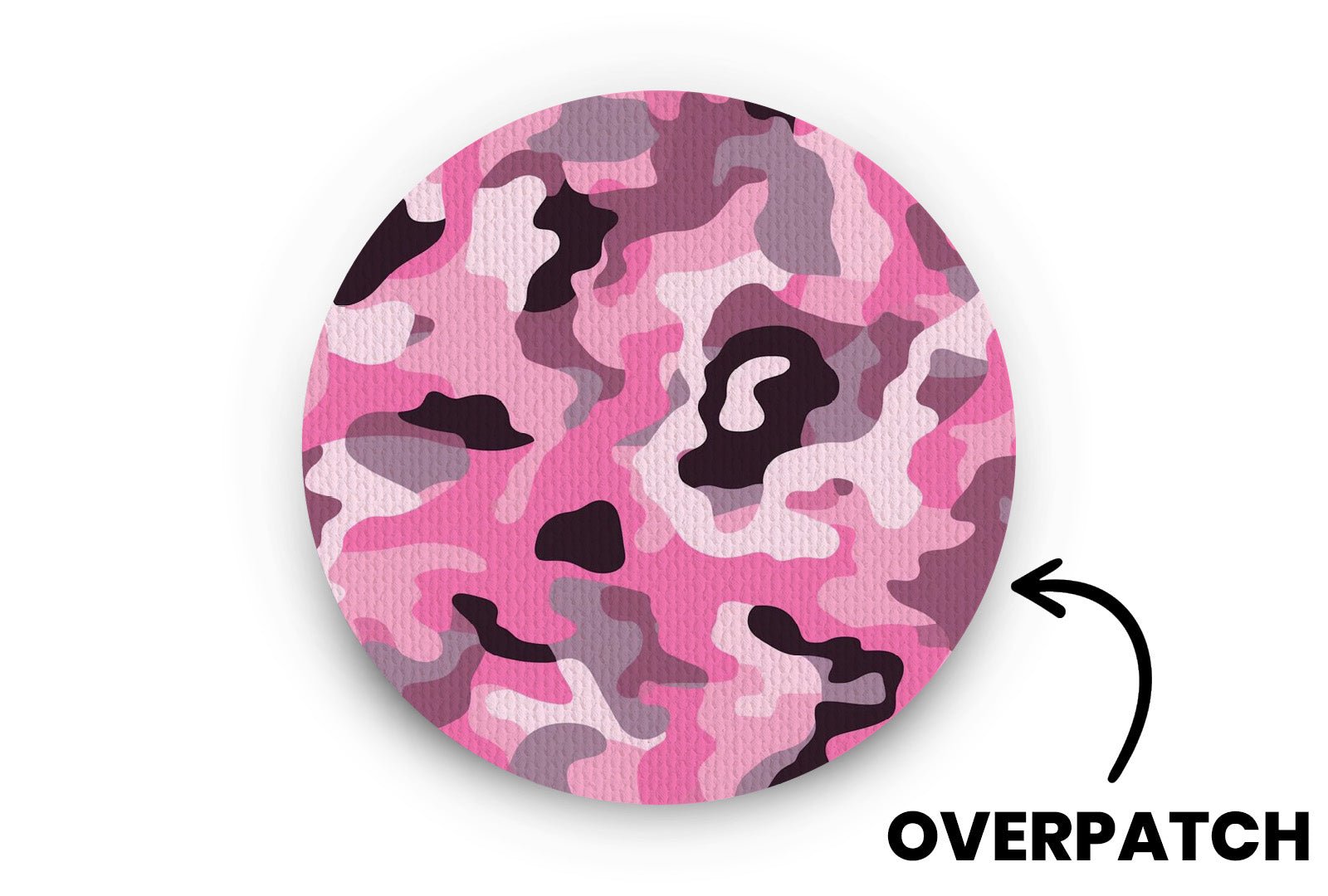 Pink Camo Patch - Overpatches for Single diabetes supplies and insulin pumps