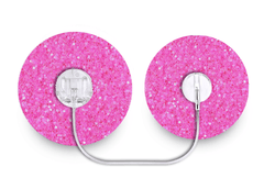 Pink Glitter Patch for Tru - Steel diabetes supplies and insulin pumps