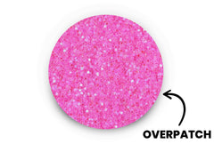 Pink Glitter Patch - Overpatches for Single diabetes supplies and insulin pumps
