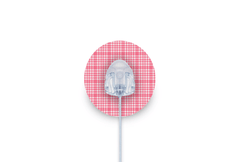 Pink Plaid Patch - Autosoft 90 for Single diabetes supplies and insulin pumps