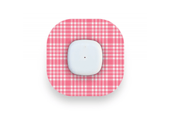 Pink Plaid Patch for Medtrum CGM diabetes supplies and insulin pumps