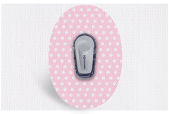 Pink Polka Dot Patch for Freestyle Libre 2 diabetes supplies and insulin pumps
