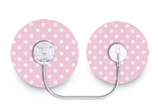 Pink Polka Dot Patch - Tru - Steel for Single diabetes supplies and insulin pumps