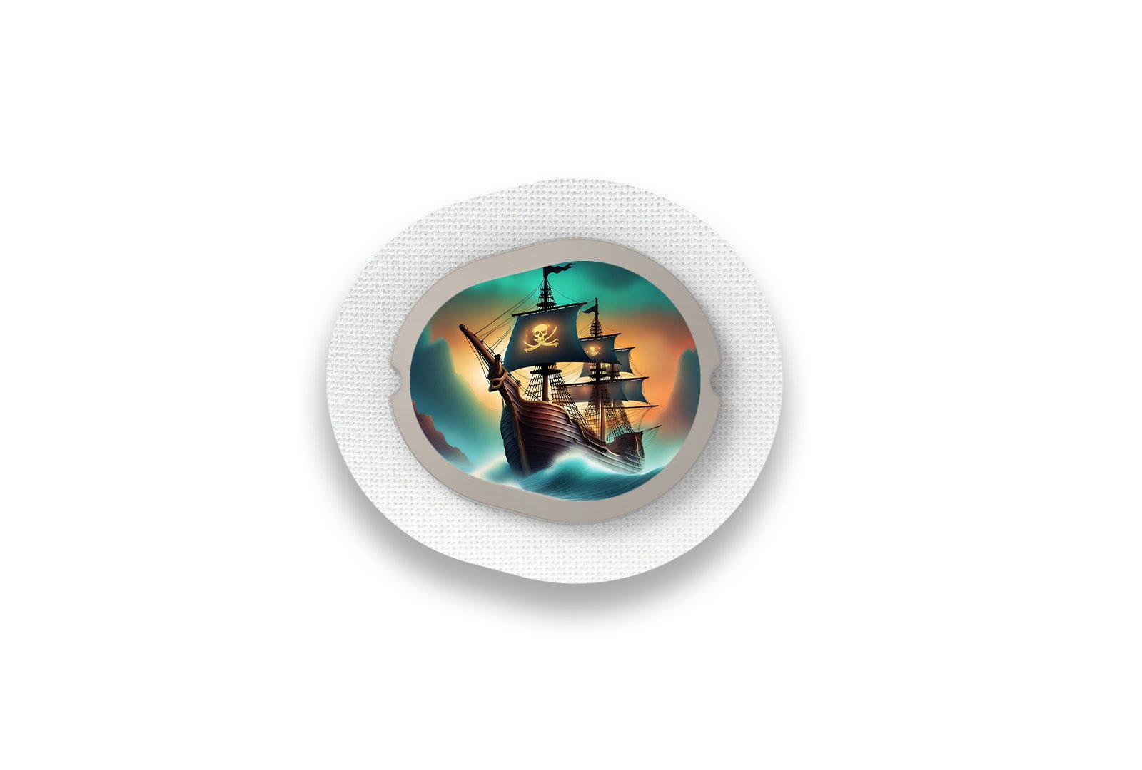 Pirate Ship Sticker for Novopen 4, 5, 6, or Echo diabetes supplies and insulin pumps