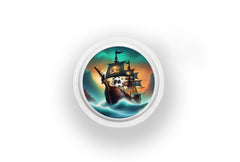 Pirate Ship Sticker for Novopen 4, 5, 6, or Echo diabetes supplies and insulin pumps