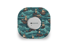 Pirate Ships Patch for Dexcom G7 / One+ diabetes supplies and insulin pumps