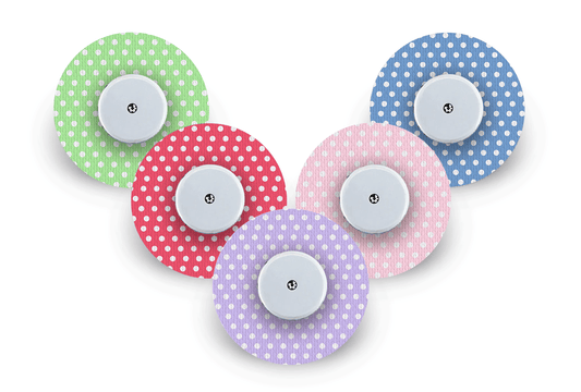 Polka Patch Pack for Freestyle Libre diabetes supplies and insulin pumps