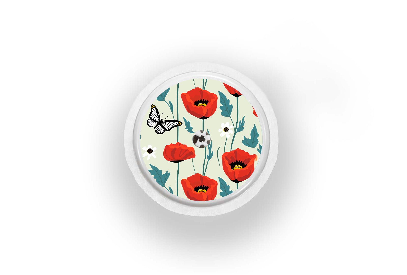 Poppy Sticker for Novopen 4, 5, 6, or Echo diabetes supplies and insulin pumps