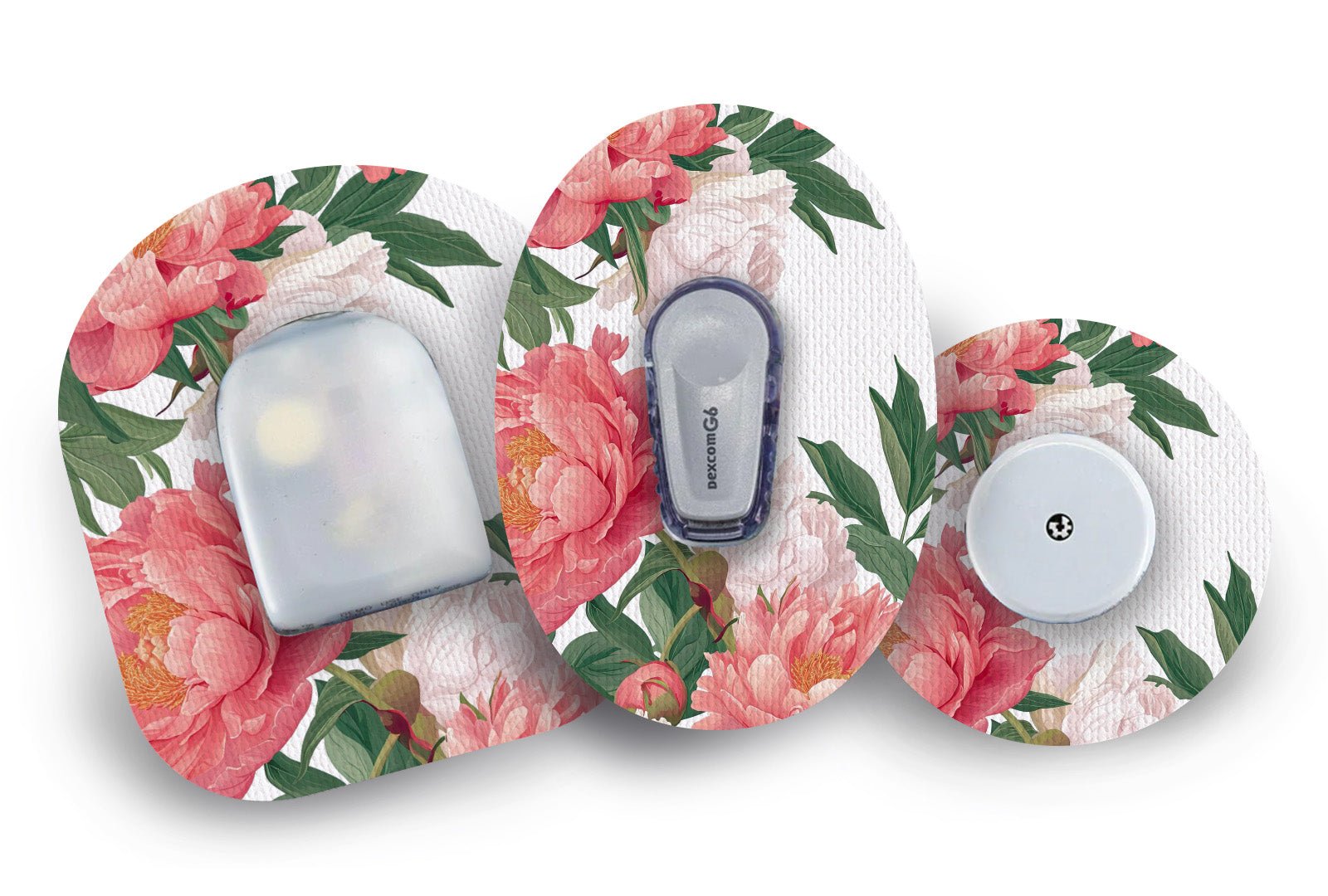 Pretty Peony Patch for Freestyle Libre 2 diabetes supplies and insulin pumps