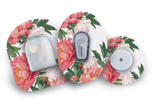 Pretty Peony Patch for Freestyle Libre 2 diabetes supplies and insulin pumps