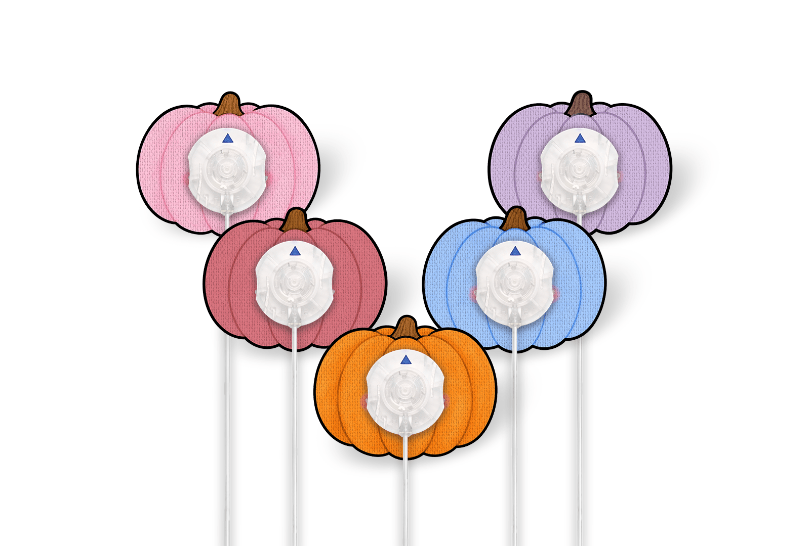Pretty Pumpkins Patch Pack for Ypsomed Mylife Orbit diabetes supplies and insulin pumps
