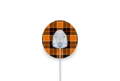 Pumpkin Plaid Patch - Autosoft 90 for Single diabetes supplies and insulin pumps