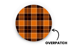 Pumpkin Plaid Patch - Overpatches for Single diabetes supplies and insulin pumps