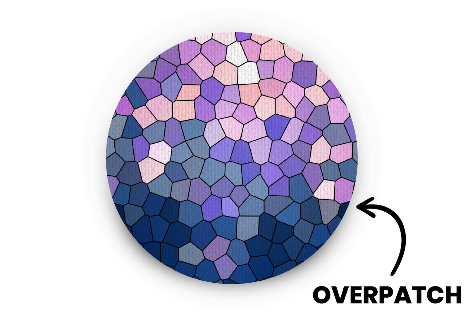 Purple Glass Patch - Overpatches for Single diabetes supplies and insulin pumps
