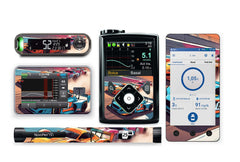 Race Car Sticker for Novopen 4, 5, 6, or Echo diabetes supplies and insulin pumps