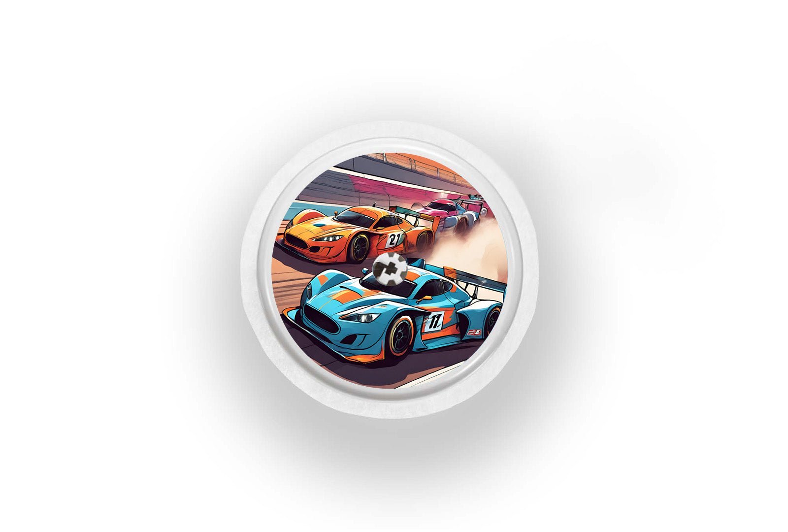 Race Car Sticker for Novopen 4, 5, 6, or Echo diabetes supplies and insulin pumps