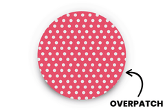 Red Polka Dot Patch for Freestyle Libre diabetes supplies and insulin pumps