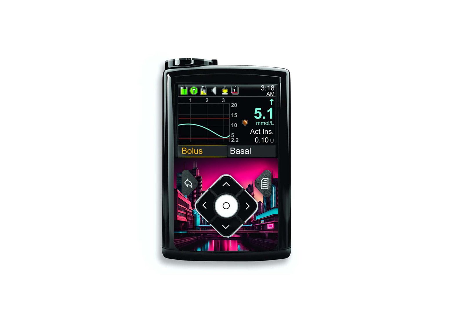 Retro City Sticker for Novopen 4, 5, 6, or Echo diabetes supplies and insulin pumps