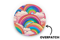 Retro Rainbow Patch - Overpatches for Single diabetes supplies and insulin pumps