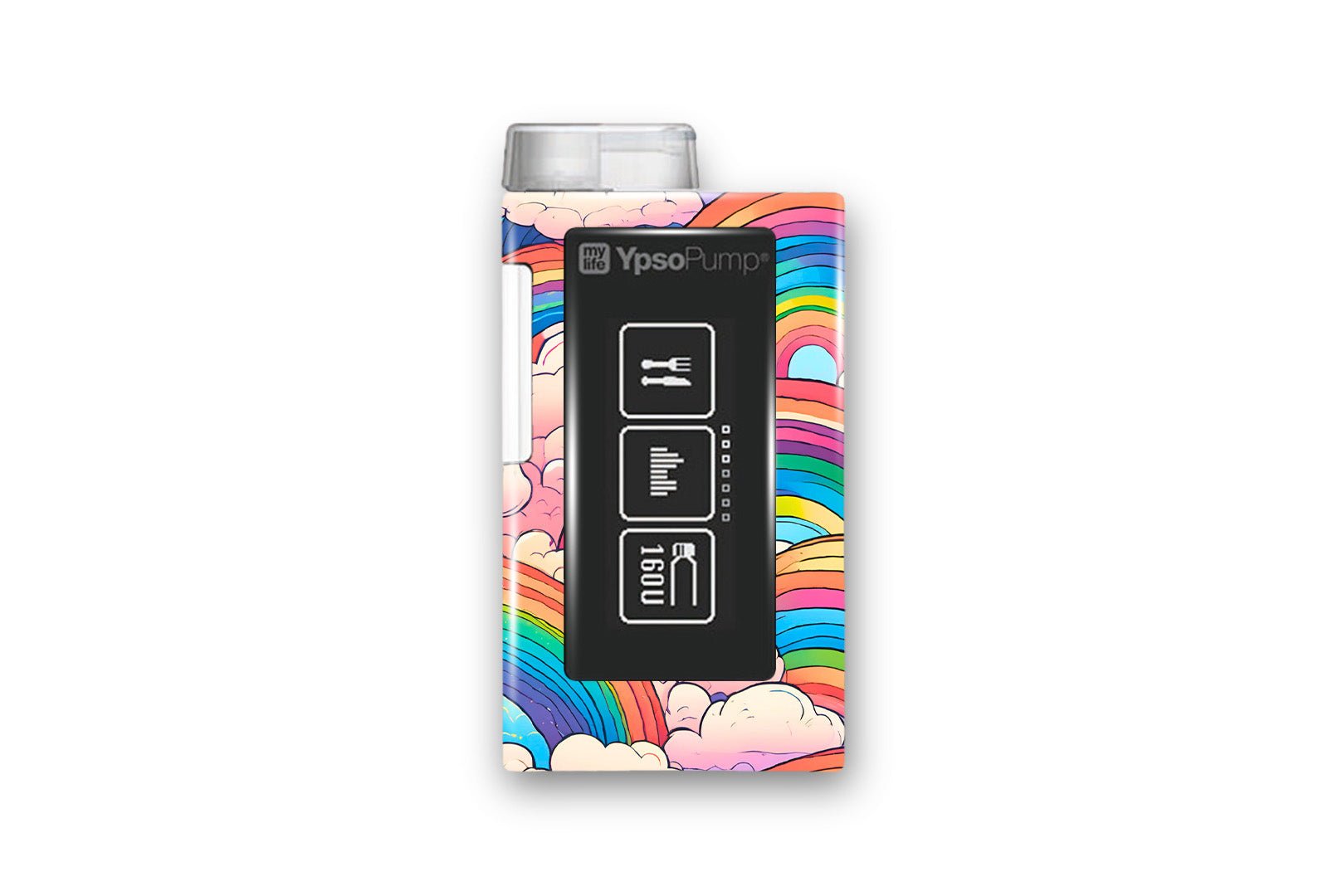 Retro Rainbow Sticker for Novopen 4, 5, 6, or Echo diabetes supplies and insulin pumps