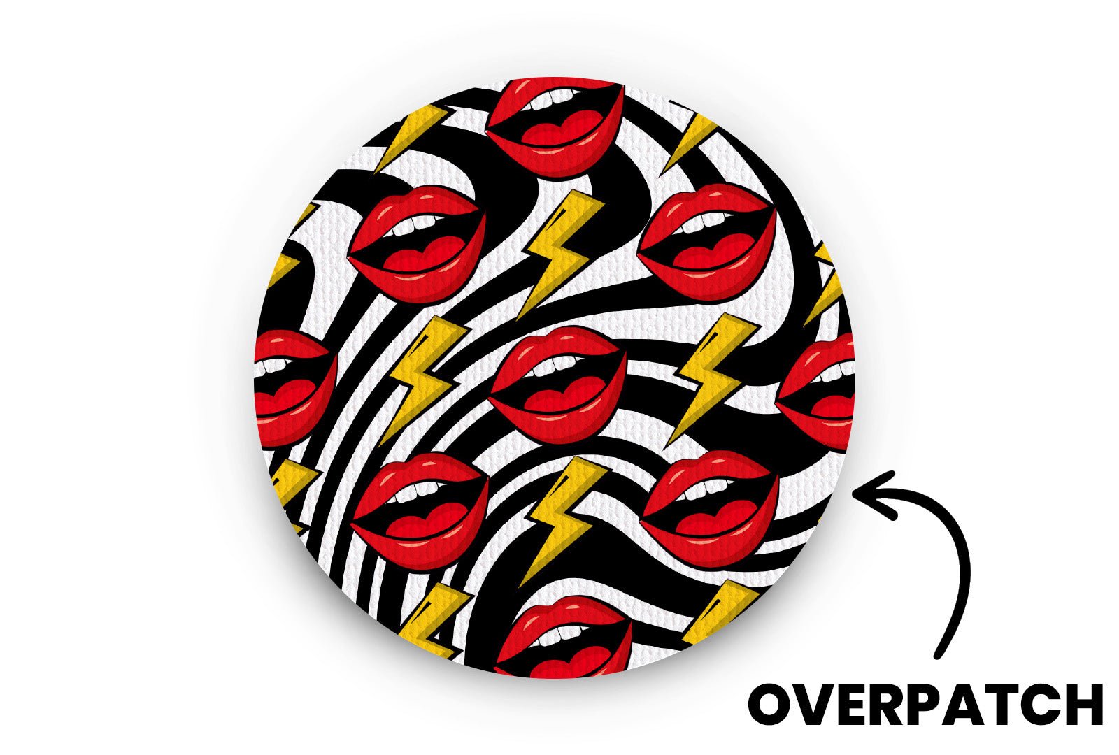 Retro Rockstar Patch - Overpatches for Single diabetes supplies and insulin pumps