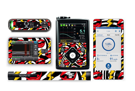 Retro Rockstar Sticker for Novopen 4, 5, 6, or Echo diabetes supplies and insulin pumps