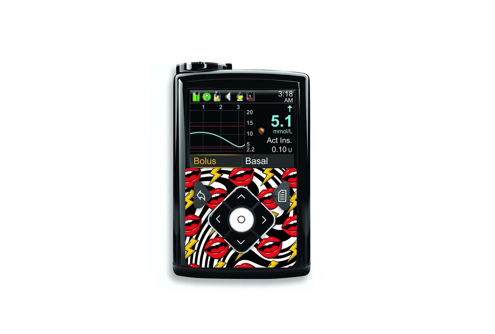 Retro Rockstar Sticker for Novopen 4, 5, 6, or Echo diabetes supplies and insulin pumps