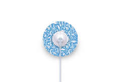 Royal White Flowers Patch for mylife Orbit diabetes supplies and insulin pumps