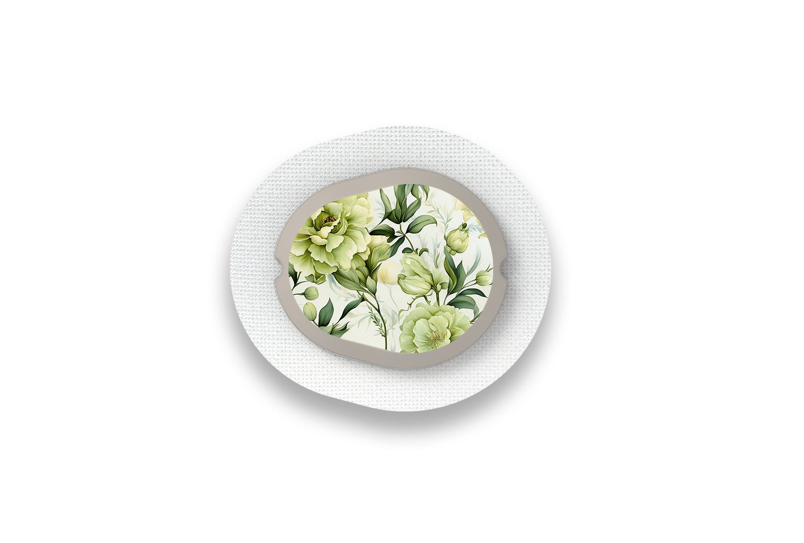 Sage Green Flowers Sticker for Novopen 4, 5, 6, or Echo diabetes supplies and insulin pumps